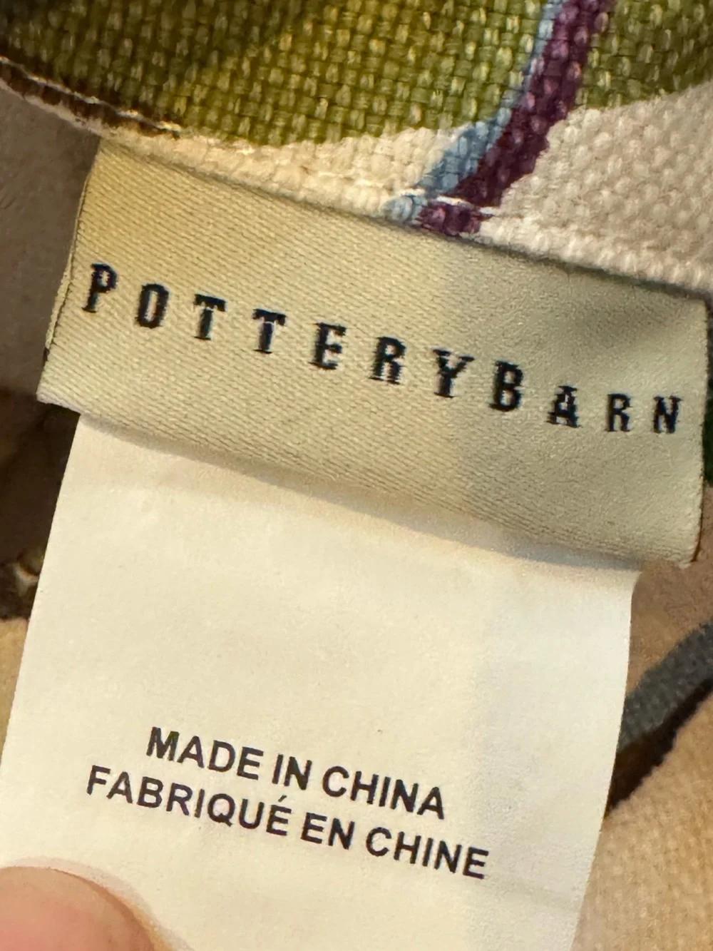 Pottery Barn Serafina Floral Euro Pillow Sham Heavy Linen Cotton